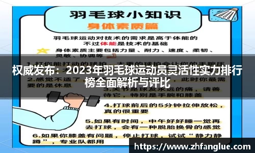 权威发布：2023年羽毛球运动员灵活性实力排行榜全面解析与评比